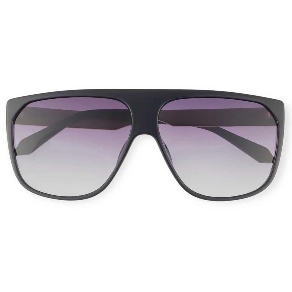 QUAY No Curfew Sunglasses Polarized Black Gold Frame Smoke Gradient Lens Unisex - Picture 4 of 15